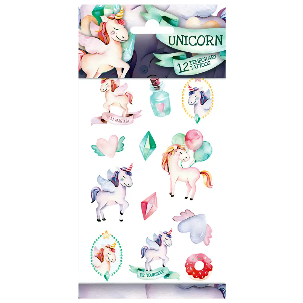 Tätowierungsset mit Einhornmotiv