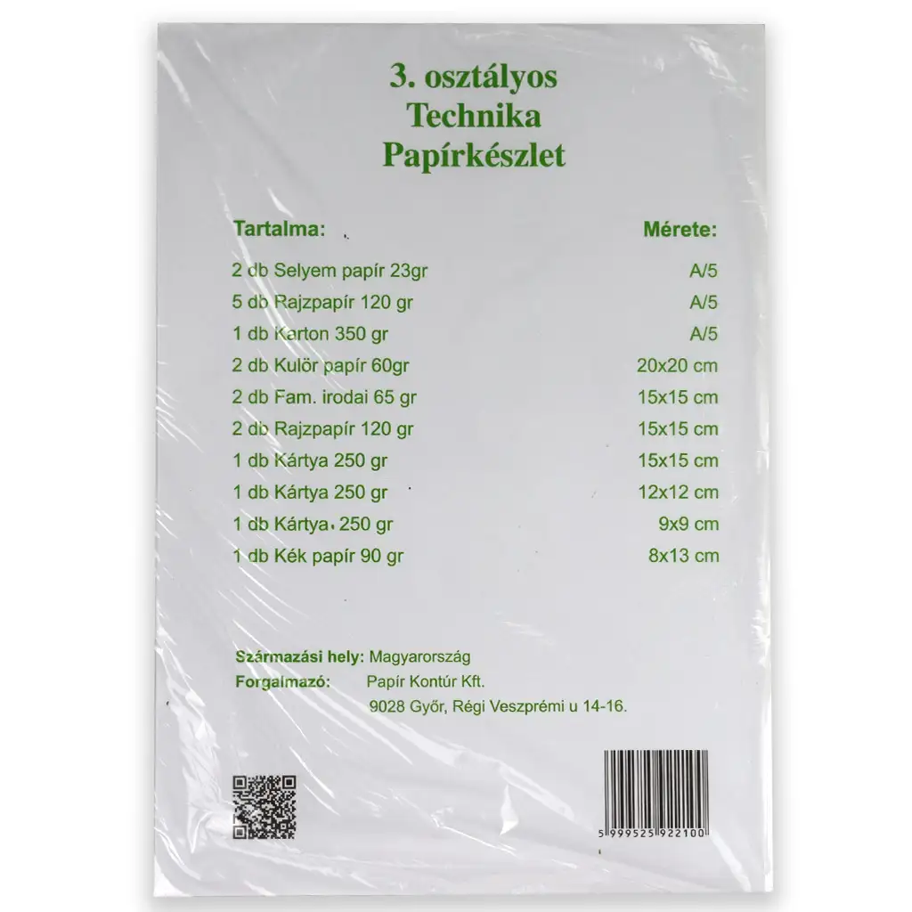 Technik-Papier-Set für die 3. Klasse, 18-teilig