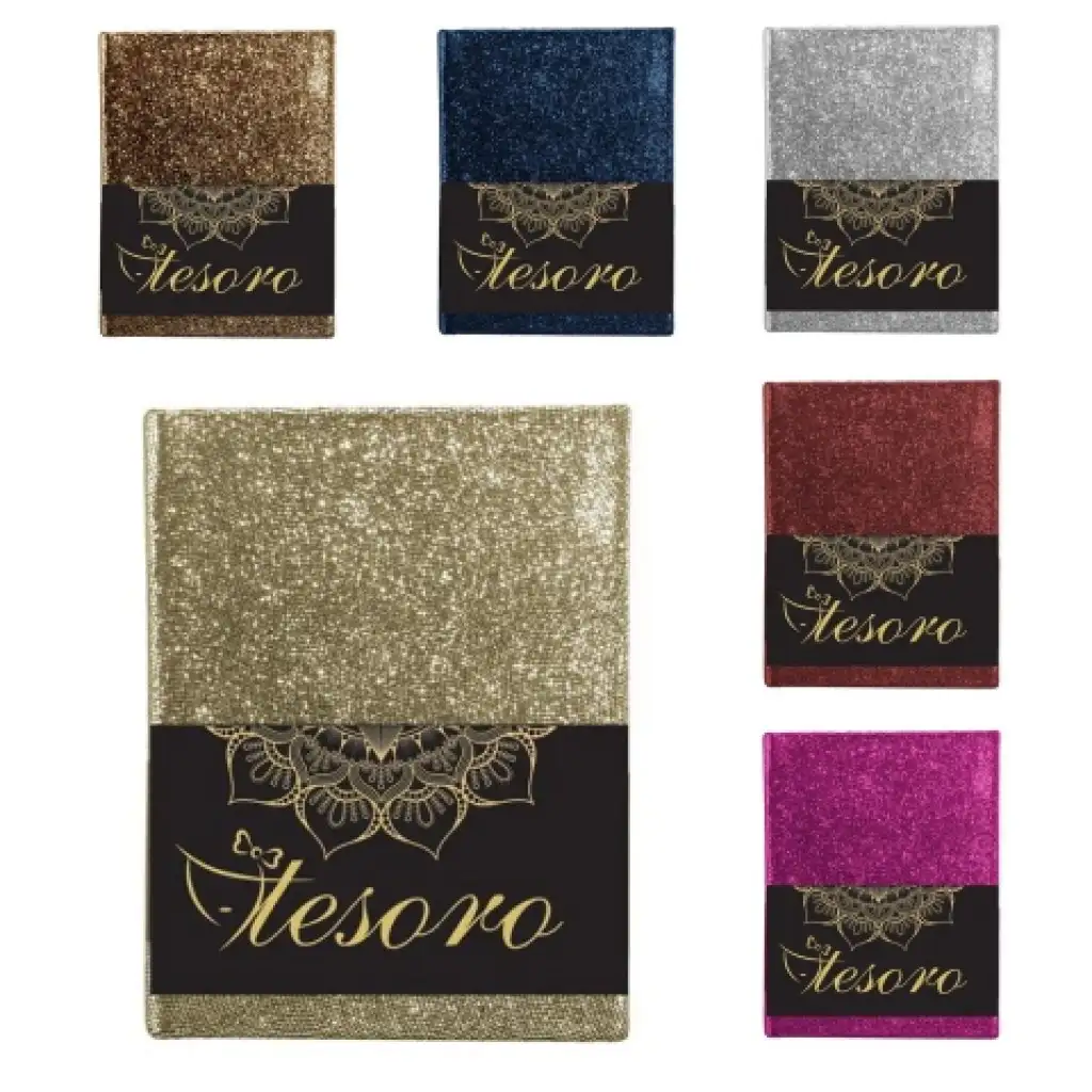 Tesoro glitzerndes Tagebuch in verschiedenen Farben 20x14cm