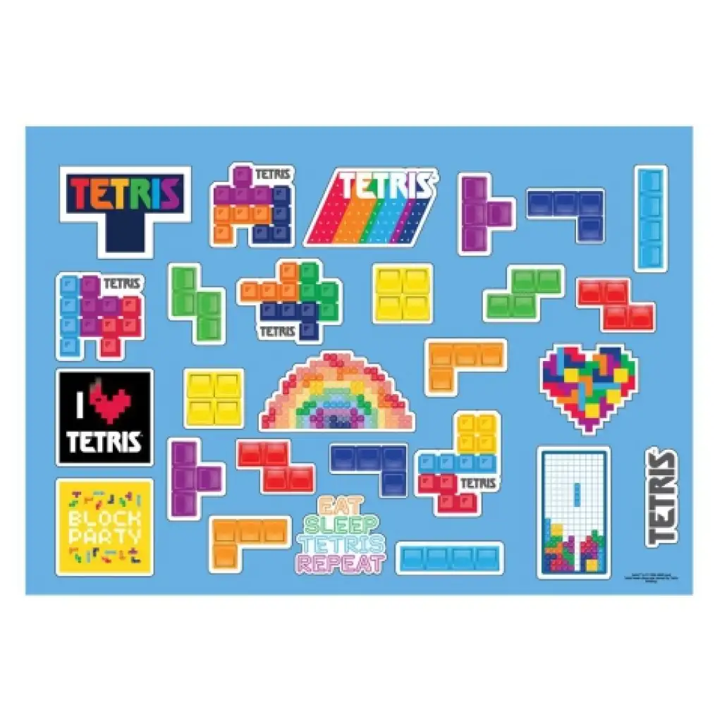 Tetris Skizzenbuch mit Aufklebern und Schablone kép 3