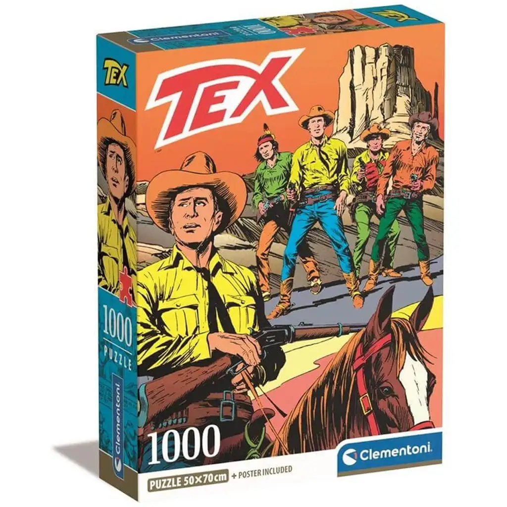 Tex 2 Comic HQC 1000-teilige Puzzle mit Poster - Clementoni