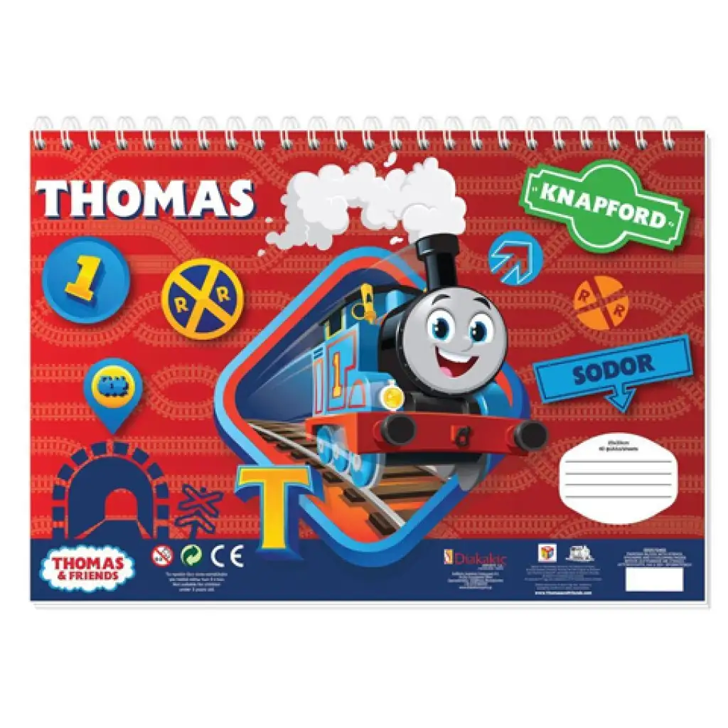 Thomas und seine Freunde Skizzenbuch in zwei Varianten mit Aufklebern, 40 Seiten