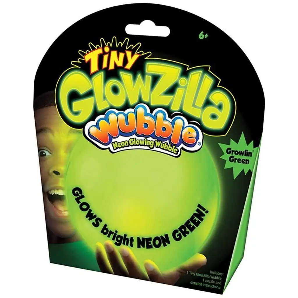 Tiny Glowzilla Wubble leuchtender Neon-Ballon in Grün, 30 cm