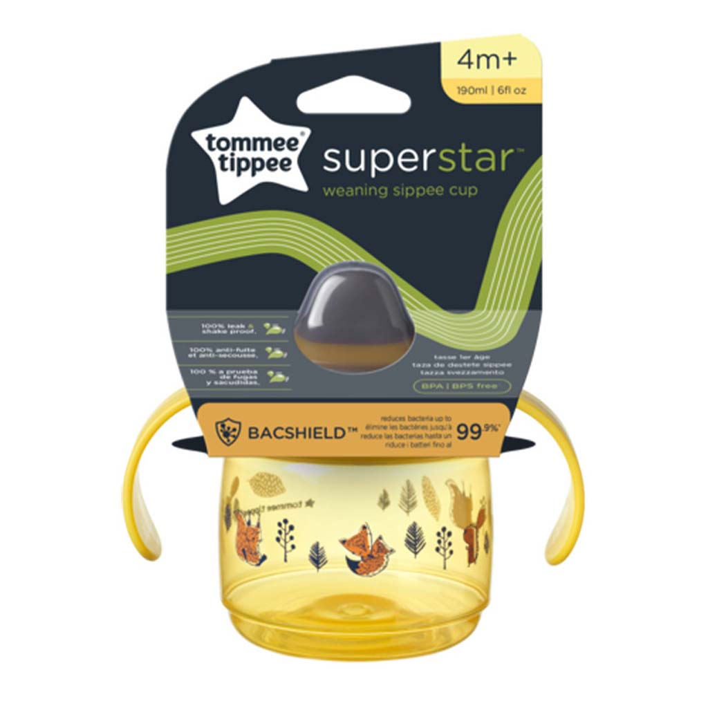 Tommee Tippee: Superstar Trinklernbecher in Gelb, 190 ml (ab 4 Monaten)