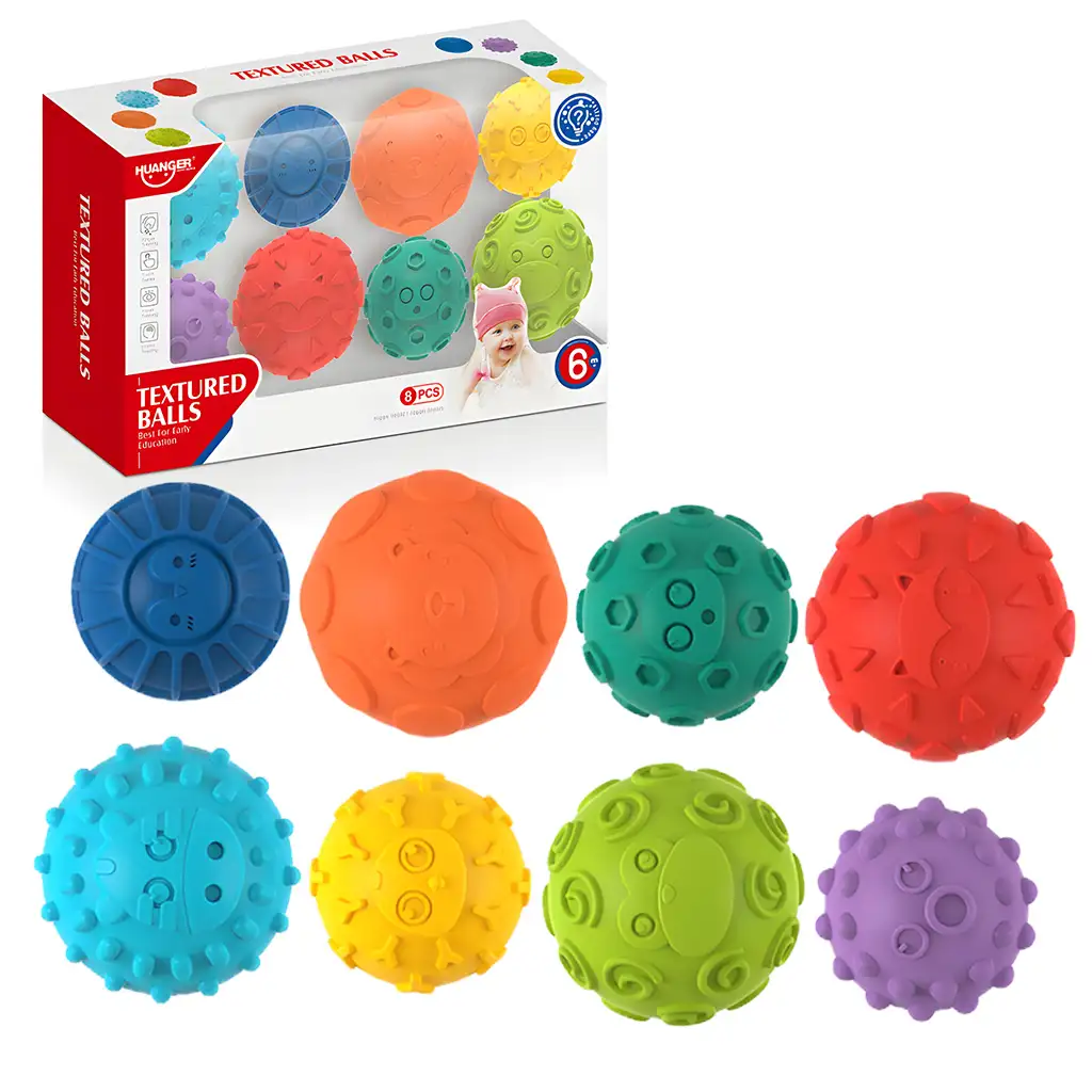 Touchball: 8-teiliges Ballset zur Förderung des Tastsinns