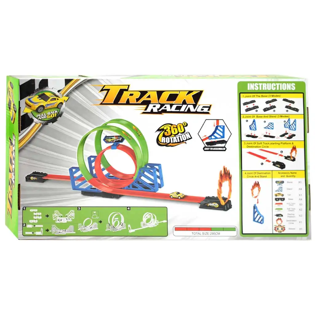 Track Racing: 360°-Doppel-Super-Loop-Rennstrecke mit 1 Auto 1/64 kép 3