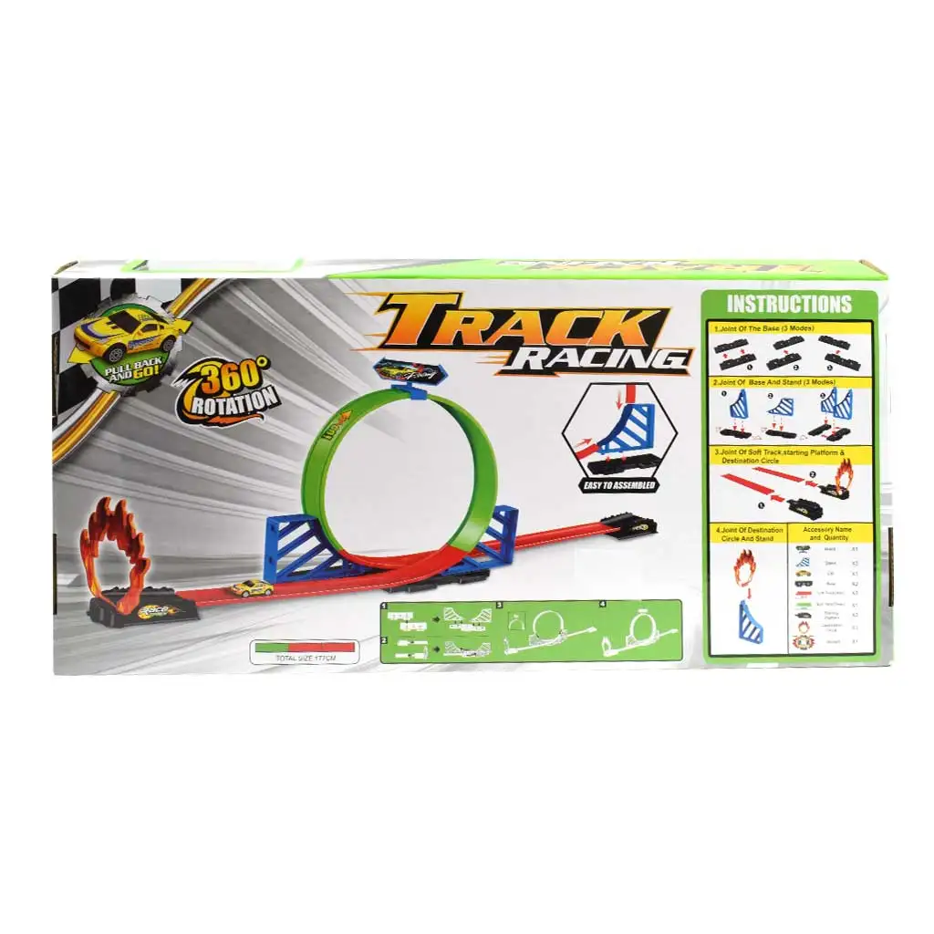 Track Racing 360°-Super-Loop-Rennstrecke mit 1 Spielzeugauto kép 3
