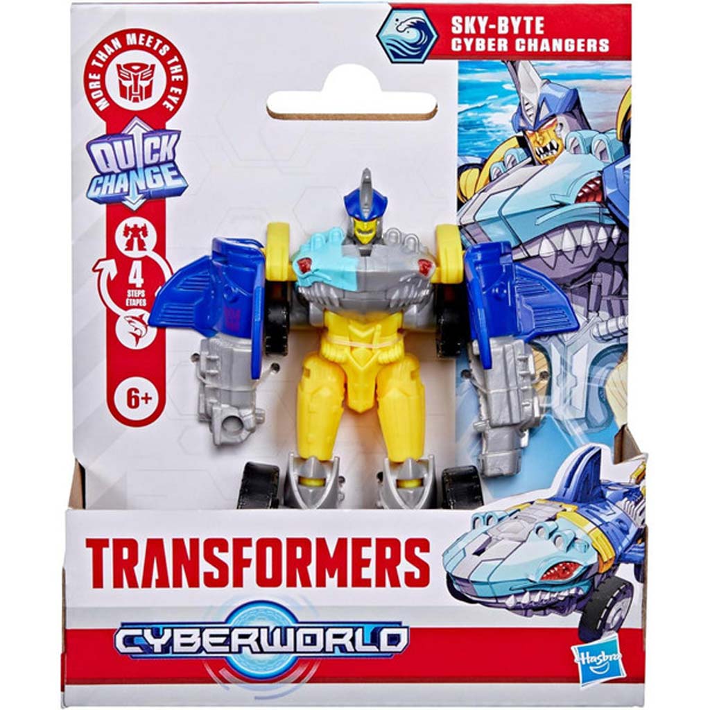 Transformers Cyberworld: Sky-Byte – Cyber Changers Figur 10 cm - Hasbro