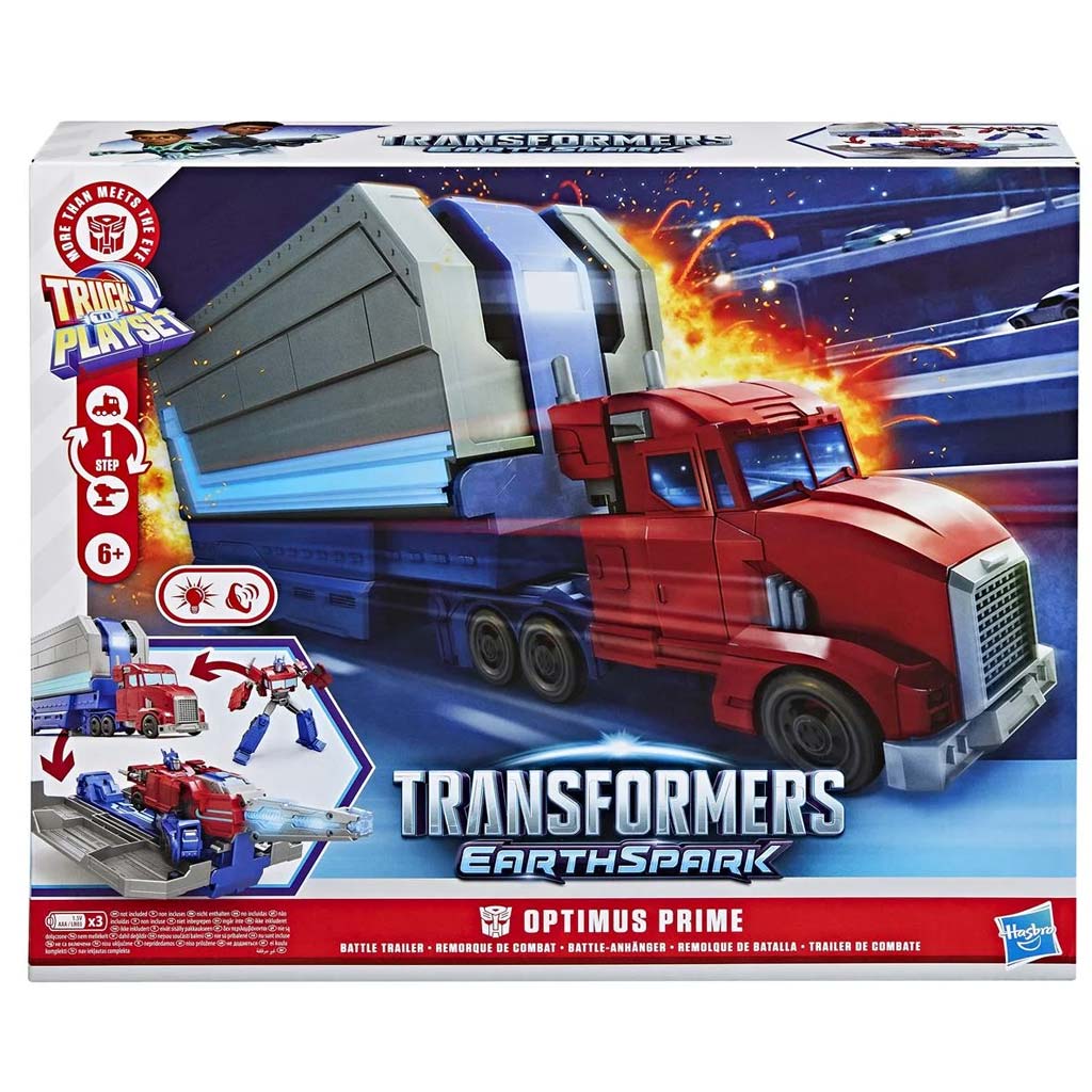 Transformers Earthspark: Optimus Prime Battle Trailer Spielset – Hasbro