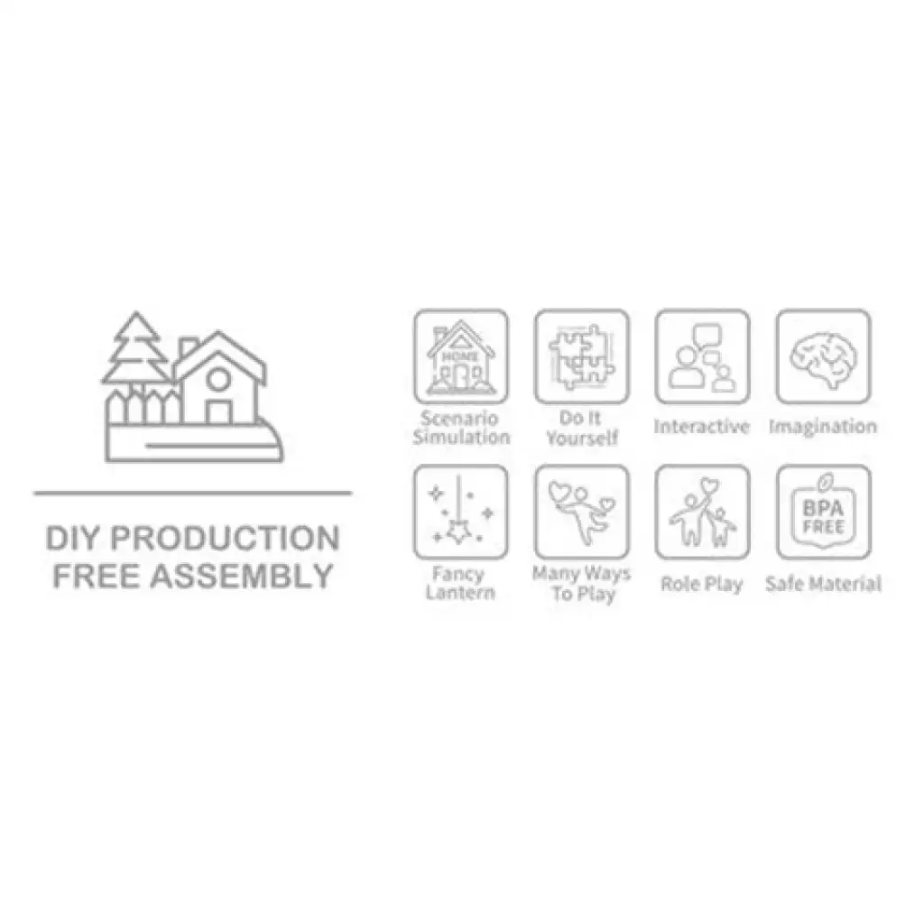 Traumvilla-Spielset mit Möbeln und Puppen 68x51x39cm kép 2