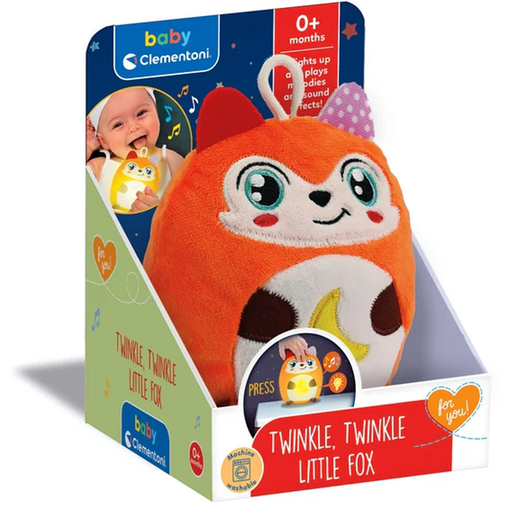 Twinkle-twinkle kleiner Fuchs interaktives Babyspielzeug – Clementoni Baby