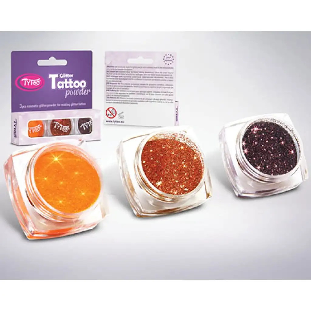 TyToo: Glitzerset 3 x 2,5 ml Orange, Hellbraun, Braun kép 2