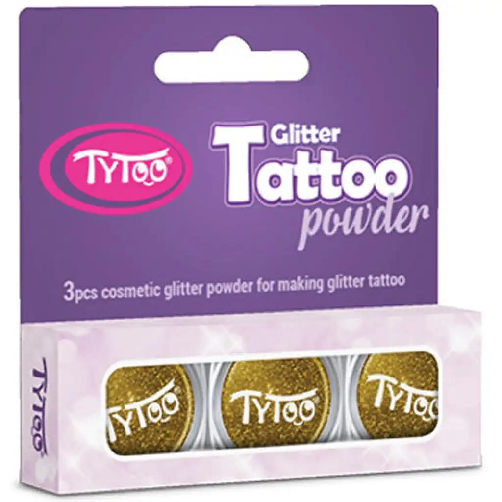 TyToo: Goldfarbener Glitzer-Set 3x2,5ml