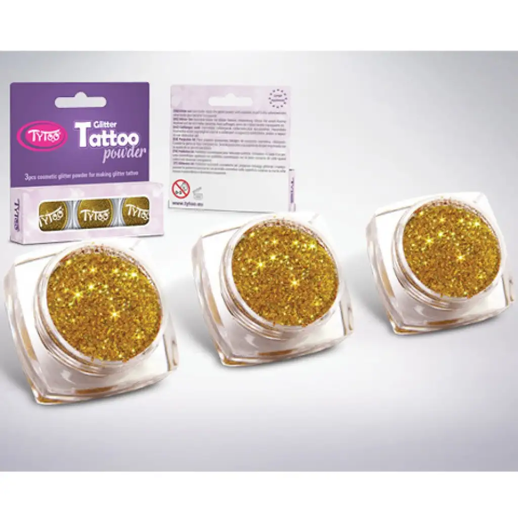 TyToo: Goldfarbener Glitzer-Set 3x2,5ml kép 2