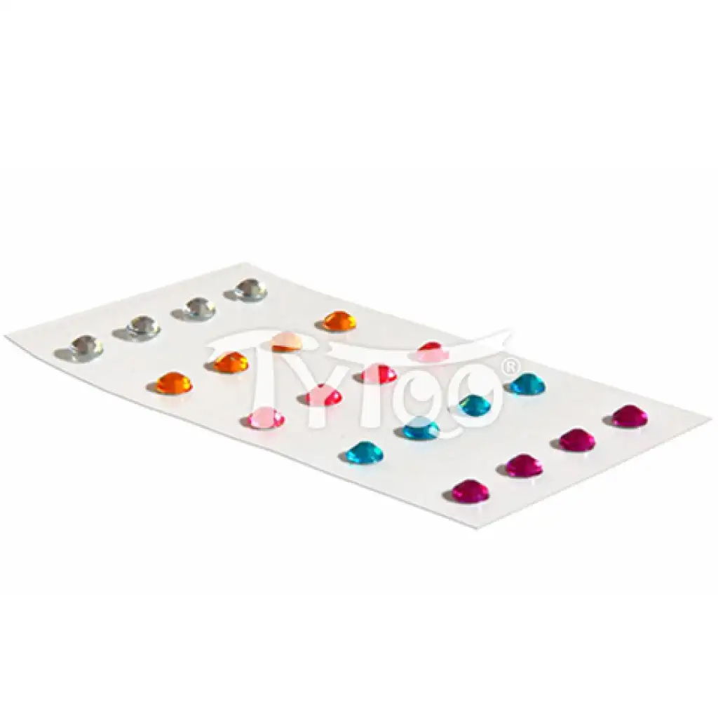 TyToo: Selbstklebende Strasssteine in 5 Farben, 20 Stück