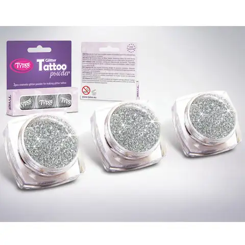 TyToo: Silberfarbener Glitzer-Set 3x2,5ml kép 3