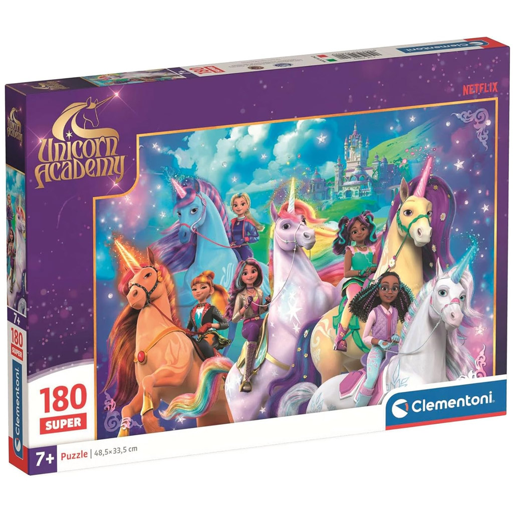 Unicorn Academy Gruppenfoto 180-teiliges Puzzle - Clementoni