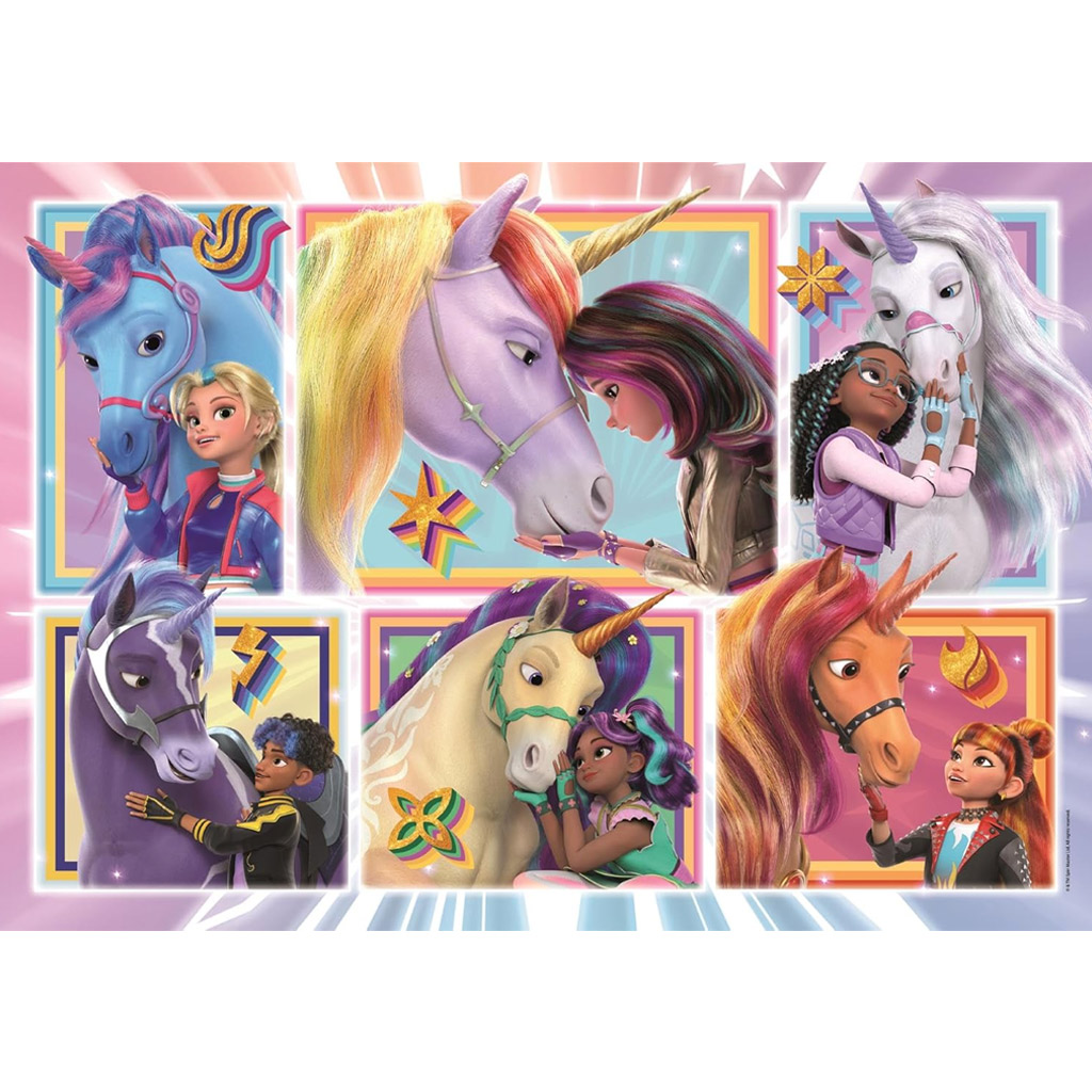 Unicorn Akademie zusammen mit den Einhörnern 104-teiliges Supercolor Puzzle - Clementoni kép 2