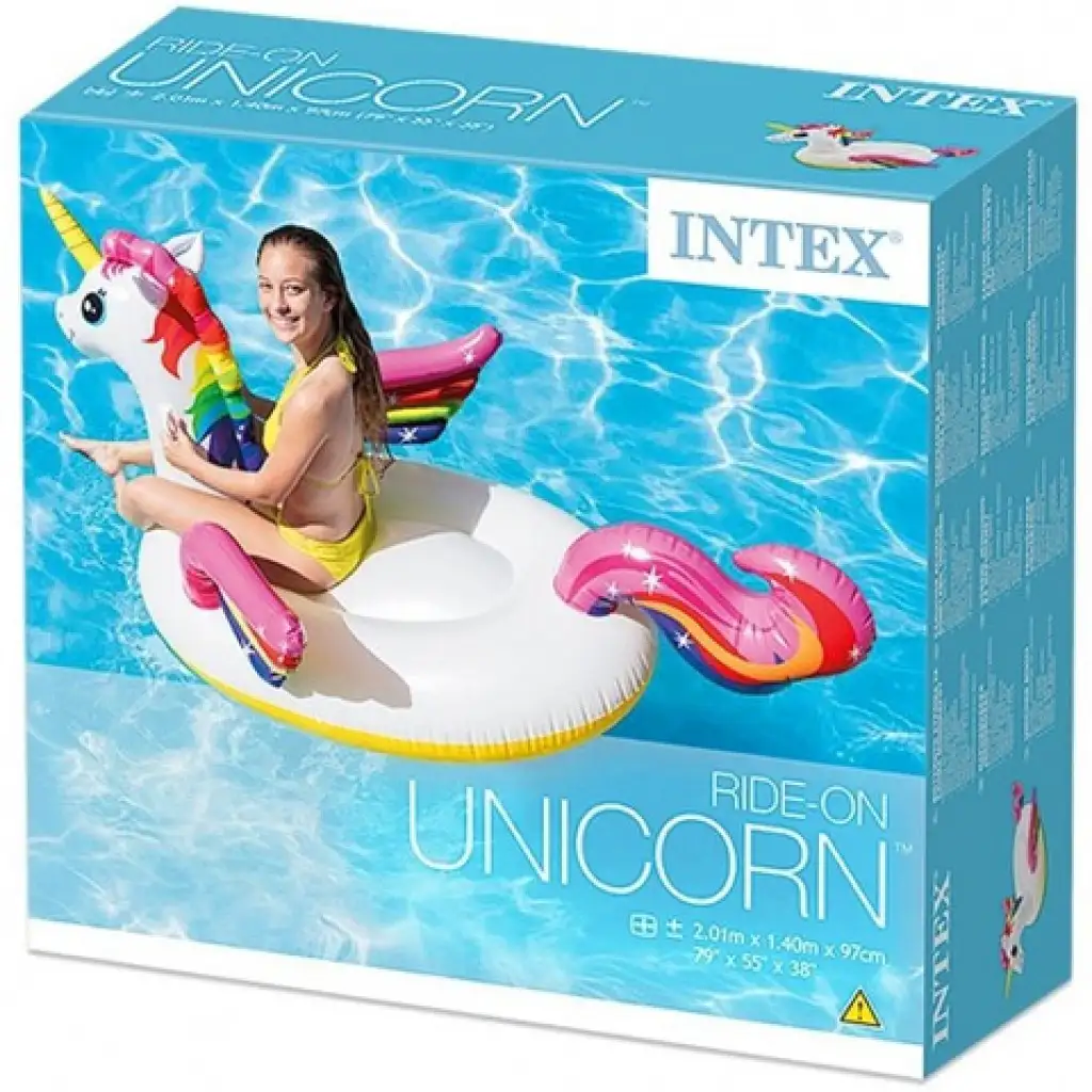 Unicorn-Reitmatratze 201x140x97cm - Intex kép 2