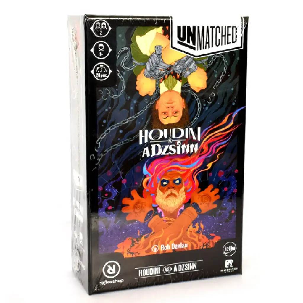 Unmatched: Houdini vs. Der Dschinn Brettspiel