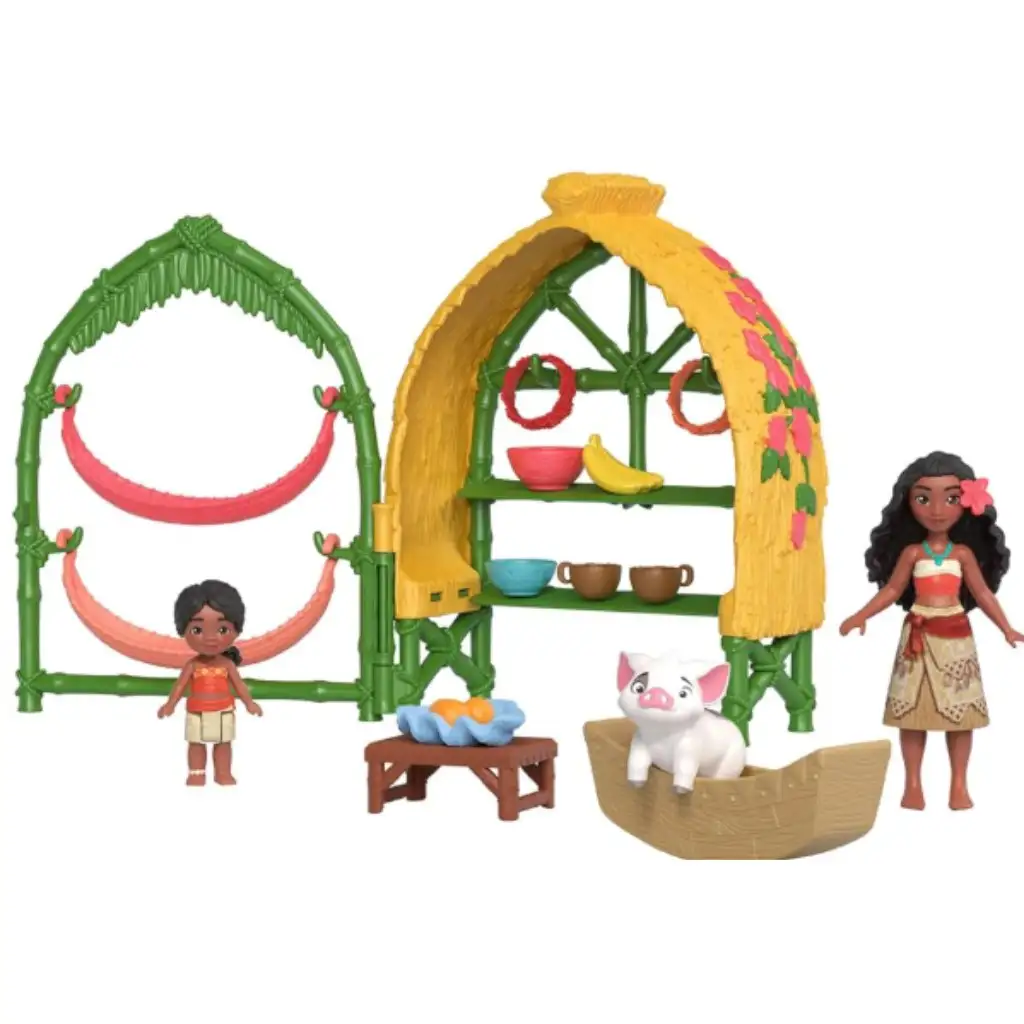 Vaiana 2: Vaiana und Simeas Hüttenspielset - Mattel kép 2