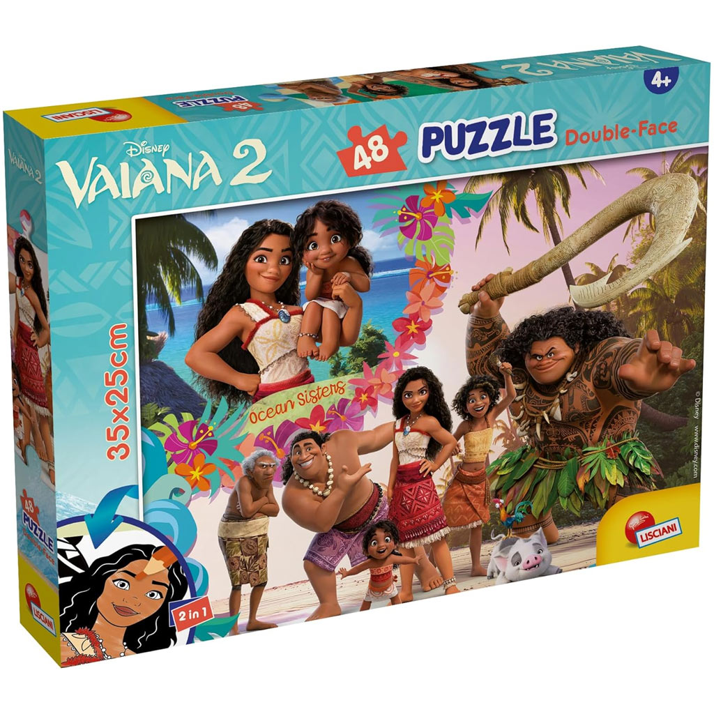Vaiana 2-in-1 Puzzle und Malset, 48 Teile, 35x25 cm – Lisciani kép 1