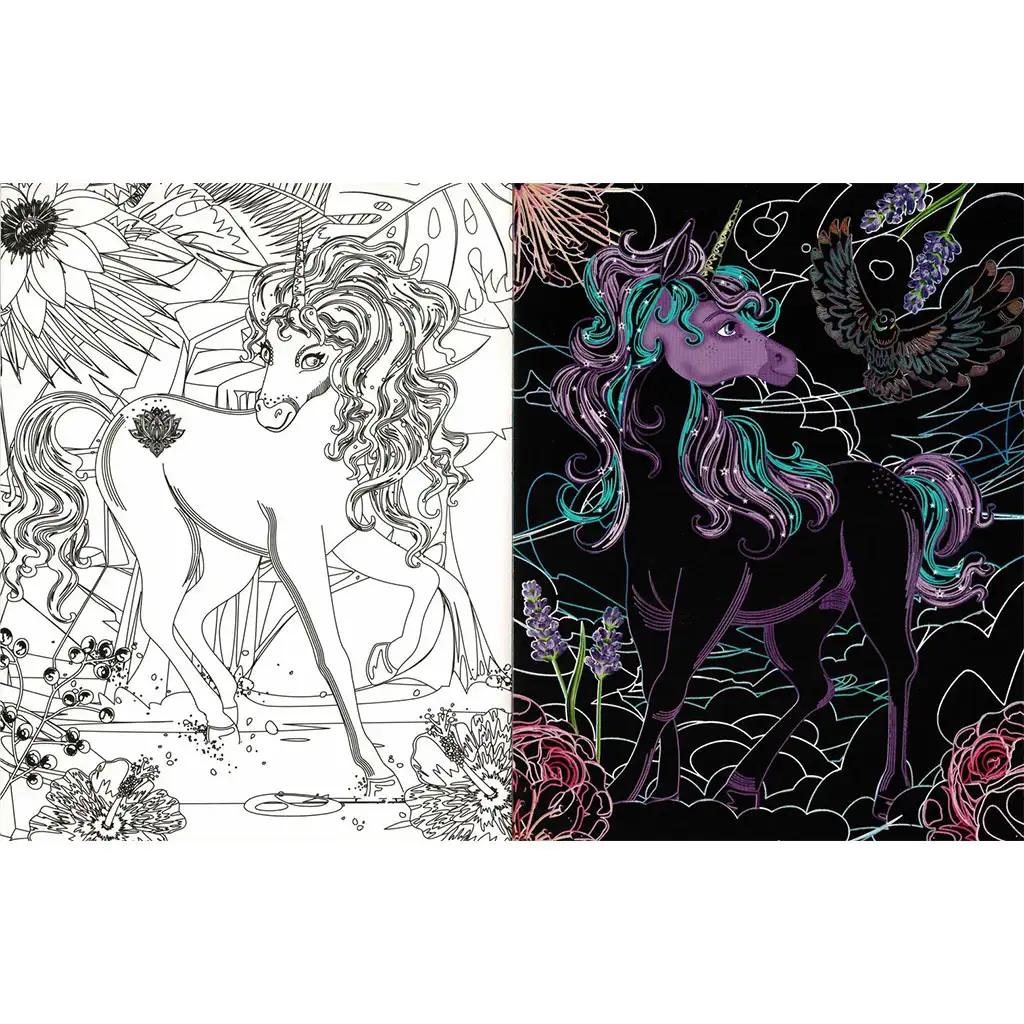 Versteckte Einhörner 3. - Malbuch mit Kratz- und Ausmalseiten kép 3