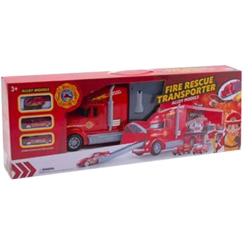 Verwandelbares Feuerwehrwagen-Tragetaschen-Set