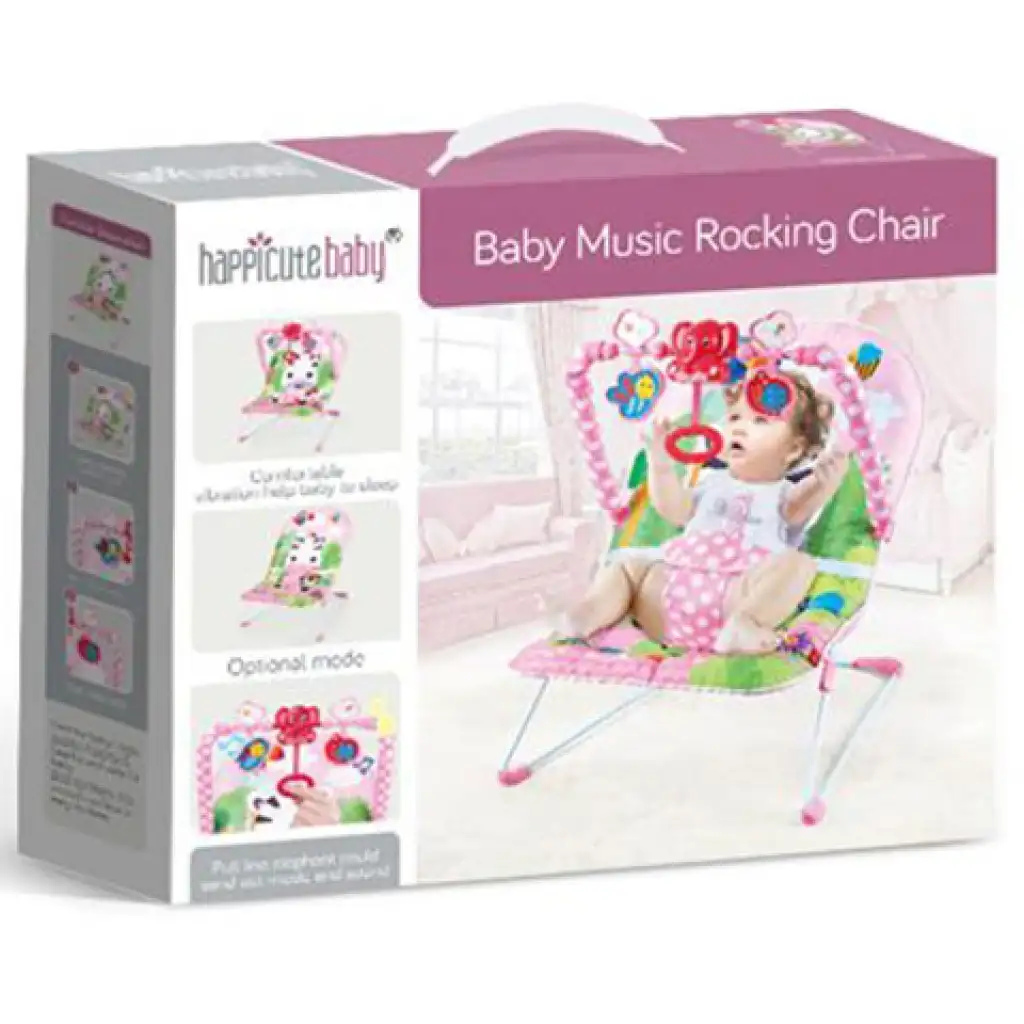 Vibrierender und musikalischer Ruhesessel in Pink mit Zebramuster kép 2