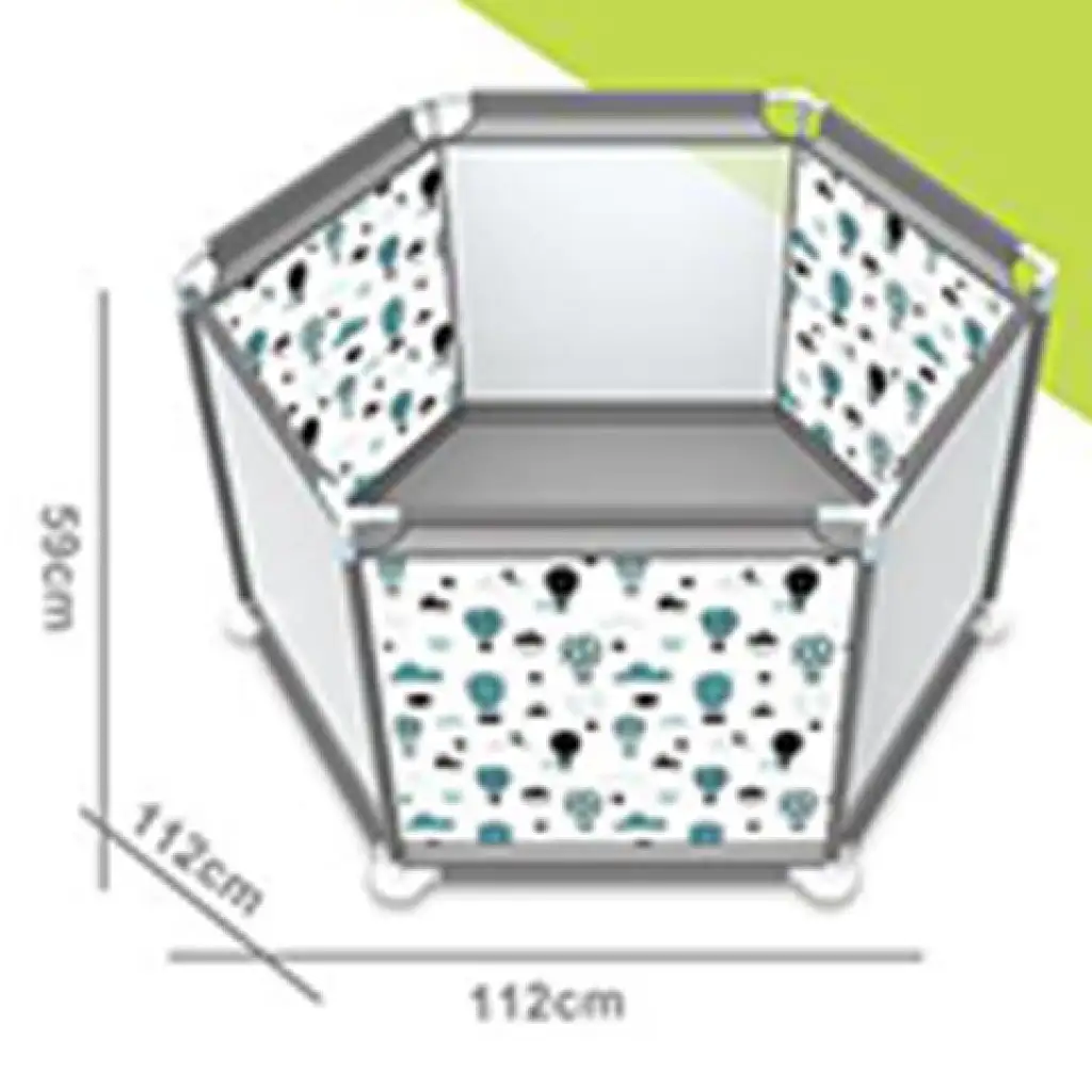 VivaKids Heißluftballon Laufstall 112x59cm kép 2