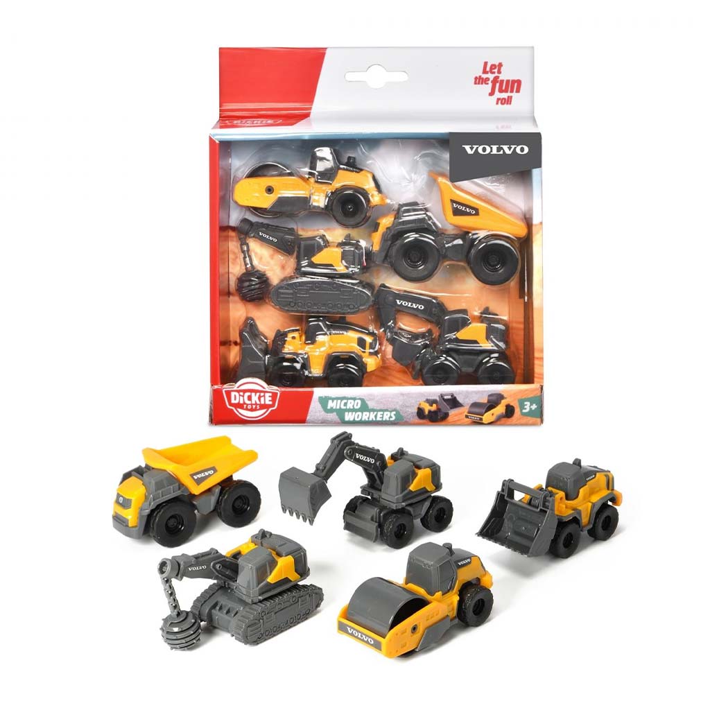 Volvo Mini-Baumaschinen 5er-Set – Dickie Toys