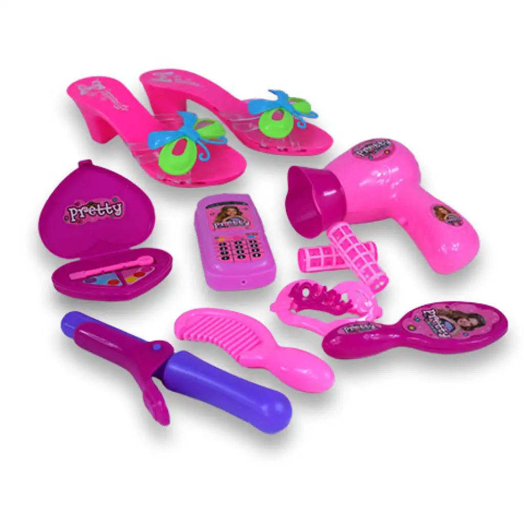 Vouge Girl: 10-teiliges Schönheitset mit Schuhen, Telefon und Friseurbedarf. kép 2