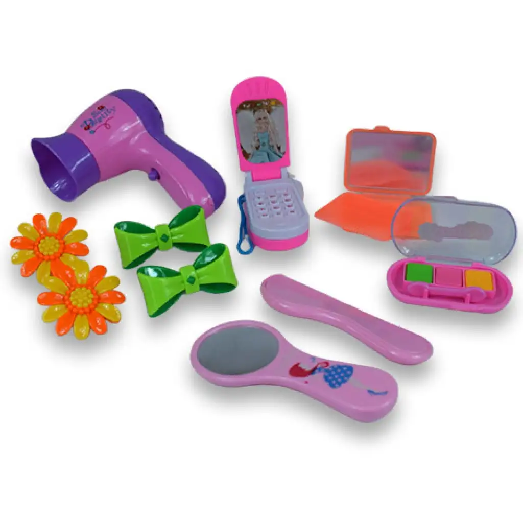 Vouge Girl: 10-teiliges Schönheitset mit Telefon, Haarklammern und Make-up kép 3