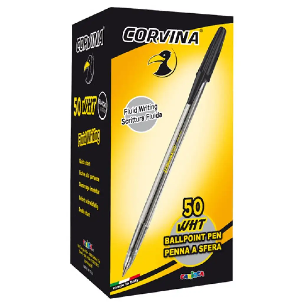 WH-T Schwarzer Kugelschreiber 1 Stk - Corvina