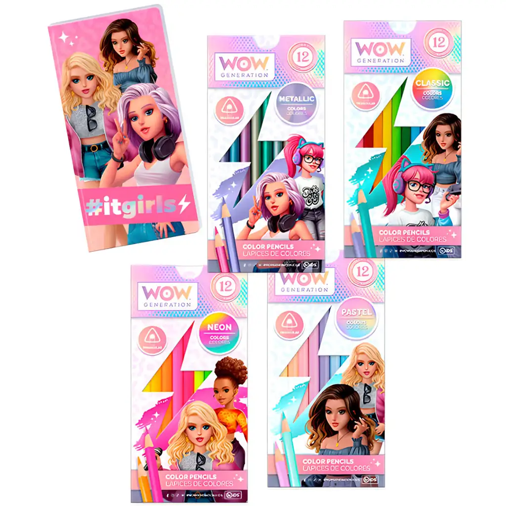 WOW Generation: 48-teiliges Buntstift-Set mit Notizbuch