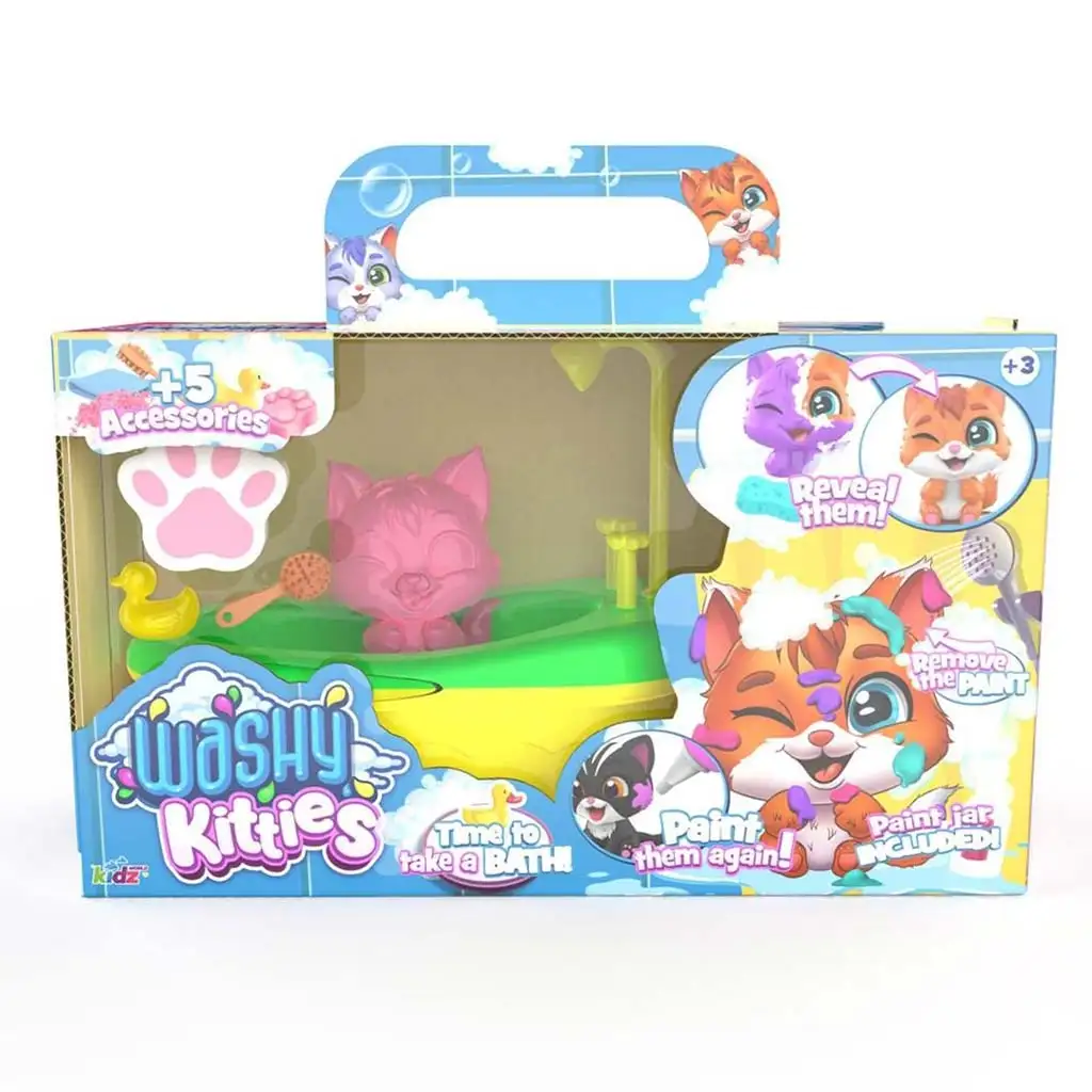 Washy Friends: Farbwechsel-Badekätzchen mit Wanne und Zubehör - Szörmi