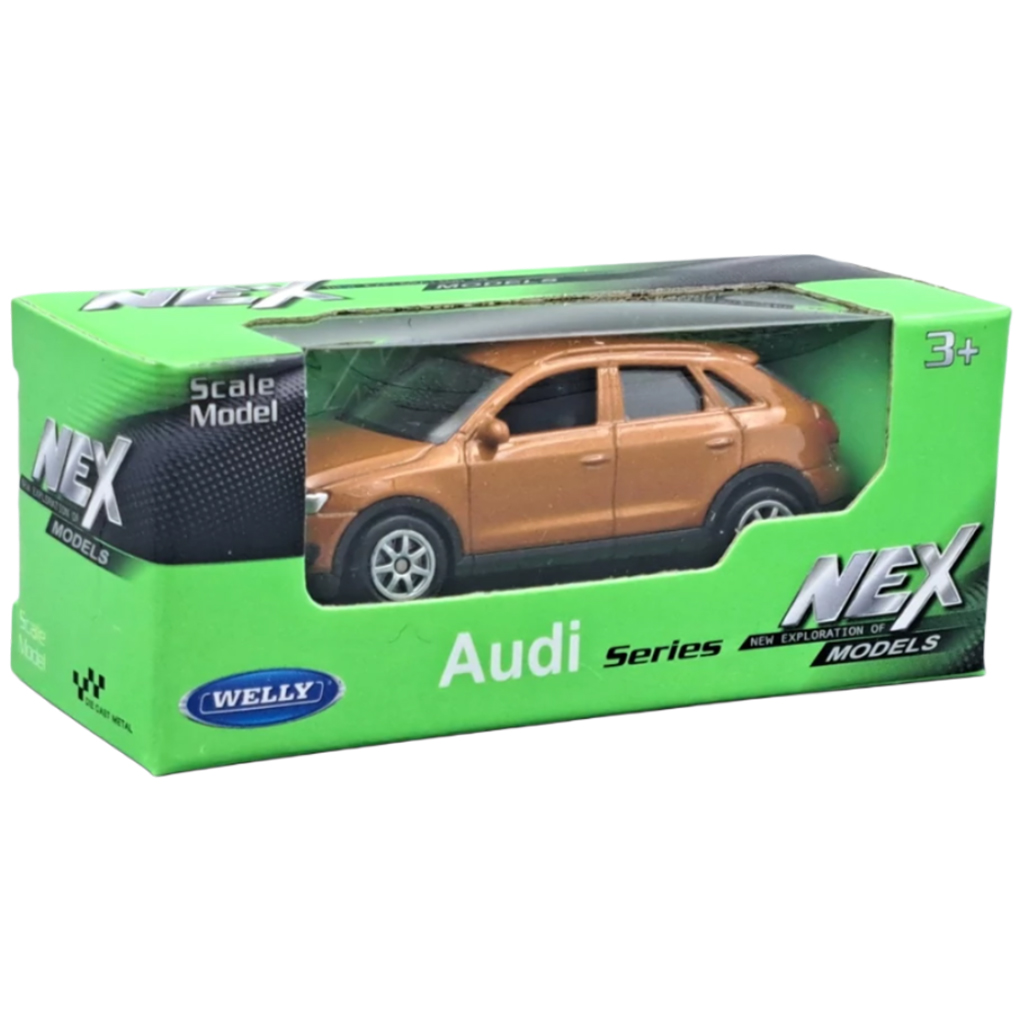 Welly: Audi Q3 braunes Spielzeugauto Modell 1:64 kép 1