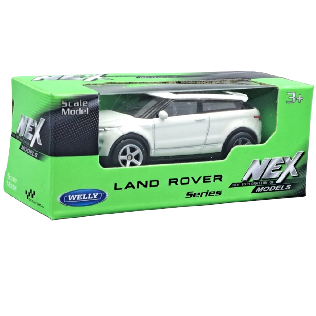 Welly: Land Rover Evoque weißes Metallauto Modell 1/64 kép 1