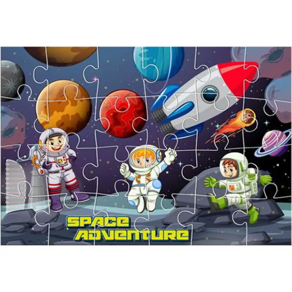 Weltraum-Puzzle mit 24 Teilen und drei ausmalbaren Postern kép 2
