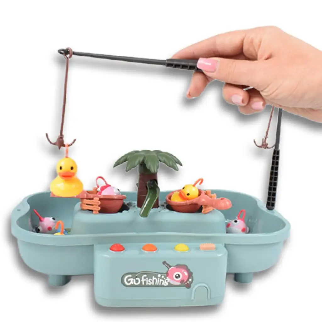 Wer ist der bessere Angler? Elektrisches Angelspiel mit Wasserumwälzung und Geräuschen in zwei Varianten. kép 6