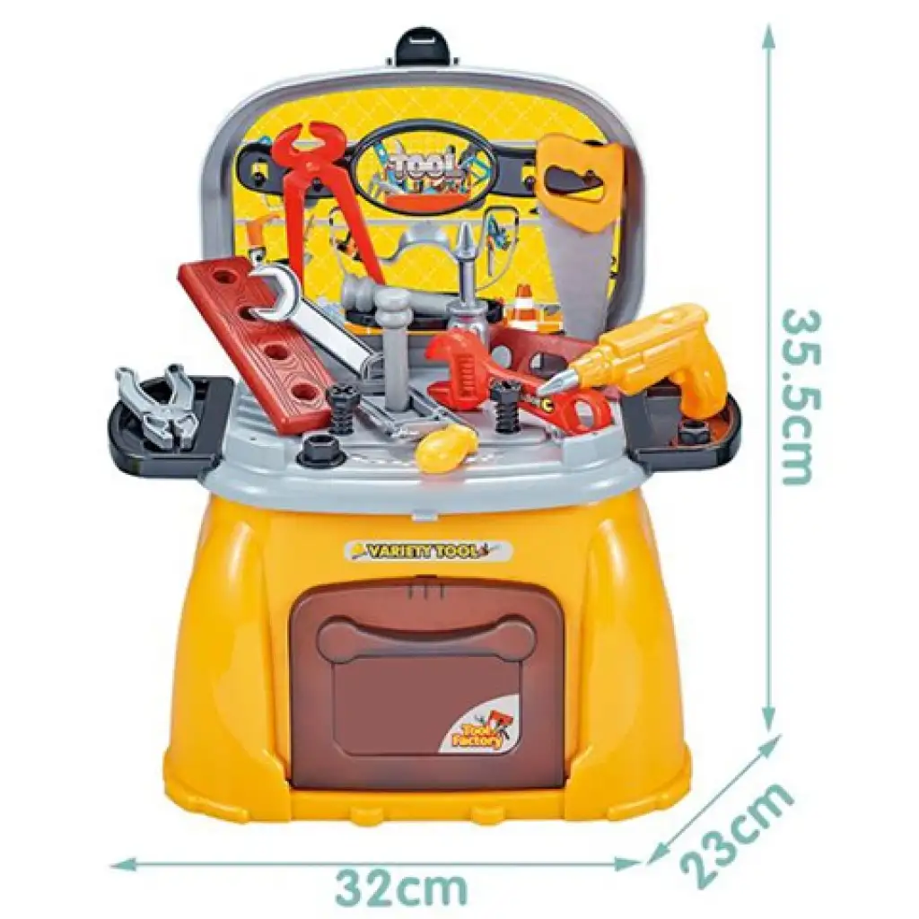 Werkbank-Set in tragbarem Hocker 32x35,5x23cm kép 2