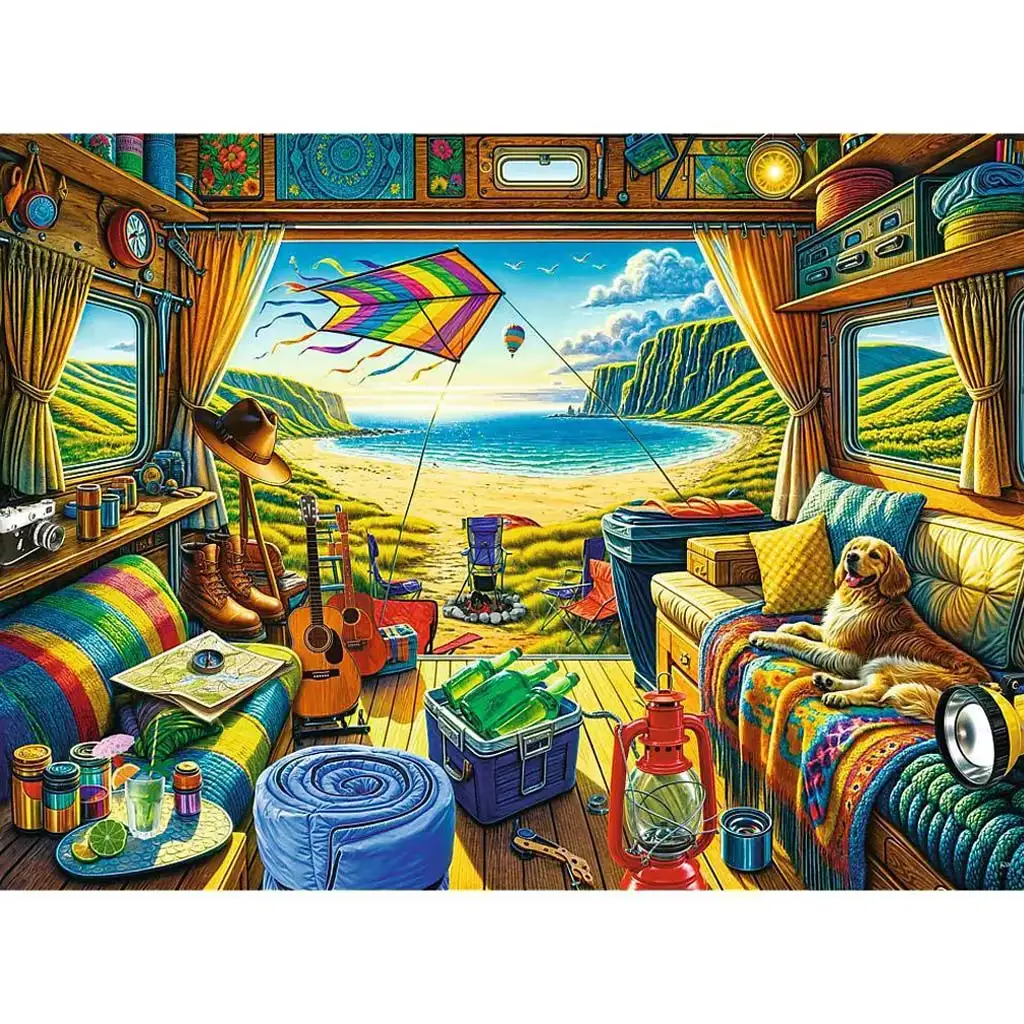 Wohnmobil-Leben Premium Plus 1000-teilige Puzzle - Trefl kép 2