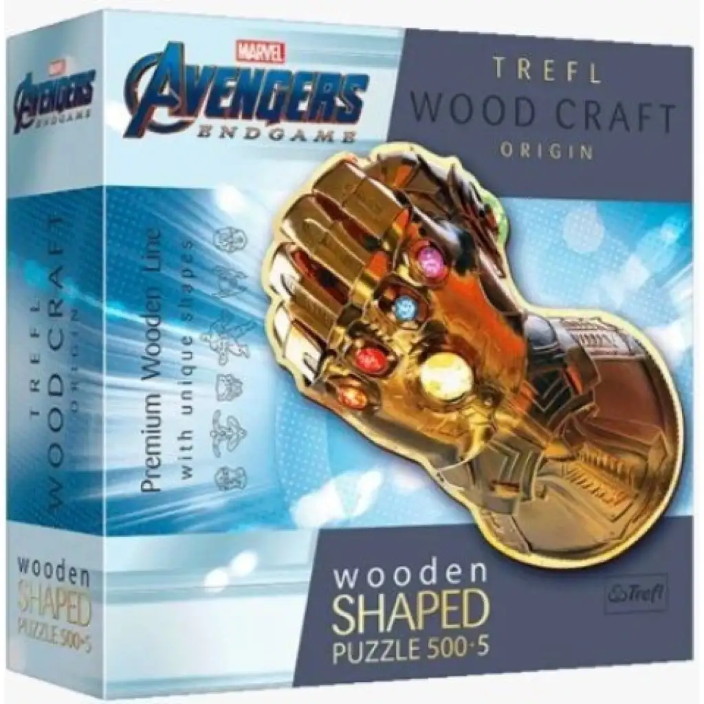 Wood Craft: Avengers Unendlichkeitshandschuh 500+5 Stück Premium Holzpuzzle - Trefl