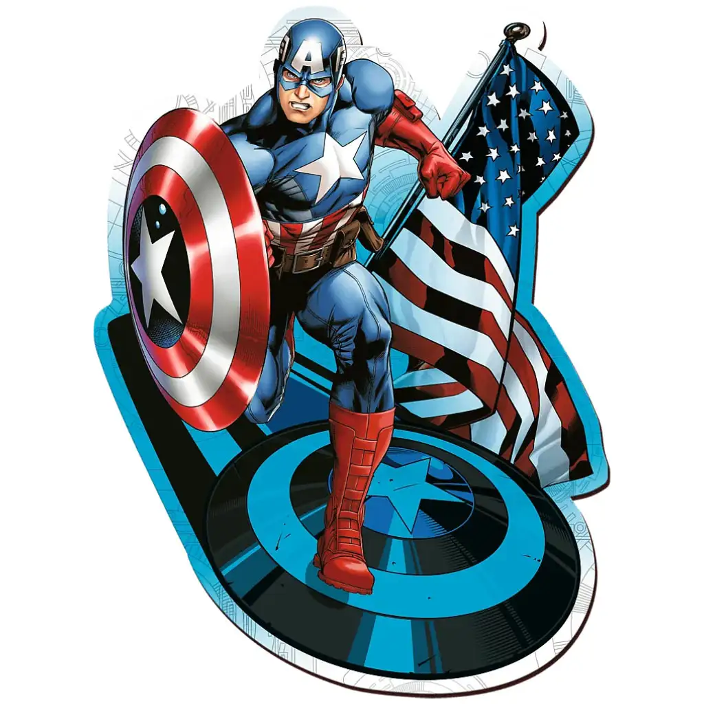Wood Craft: Marvel - Captain America 160-teiliges Premium-Holzpuzzle - Trefl kép 2