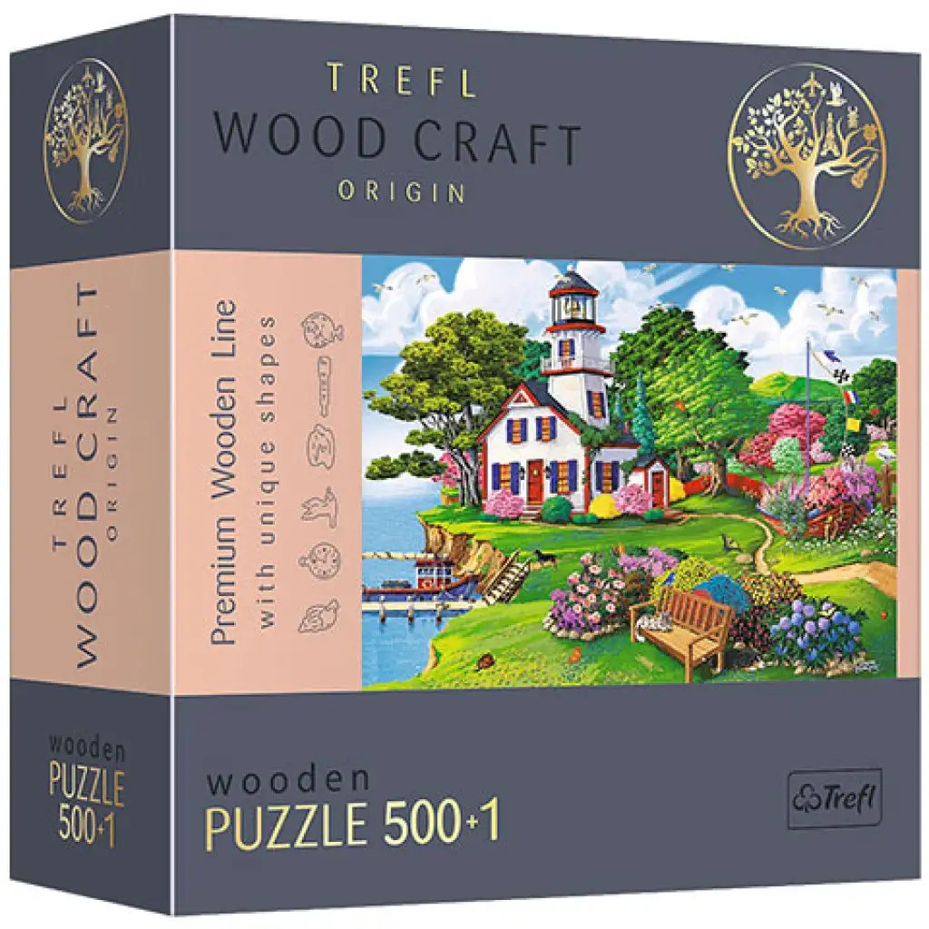 Wood Craft: Sommerhafen Holzpuzzle 500+1 Stück - Trefl