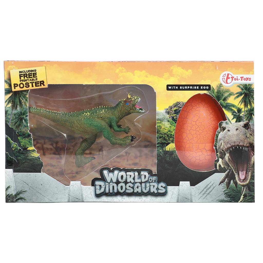 World of Dinosaurs Dinosaurier-Figur mit Überraschungsei