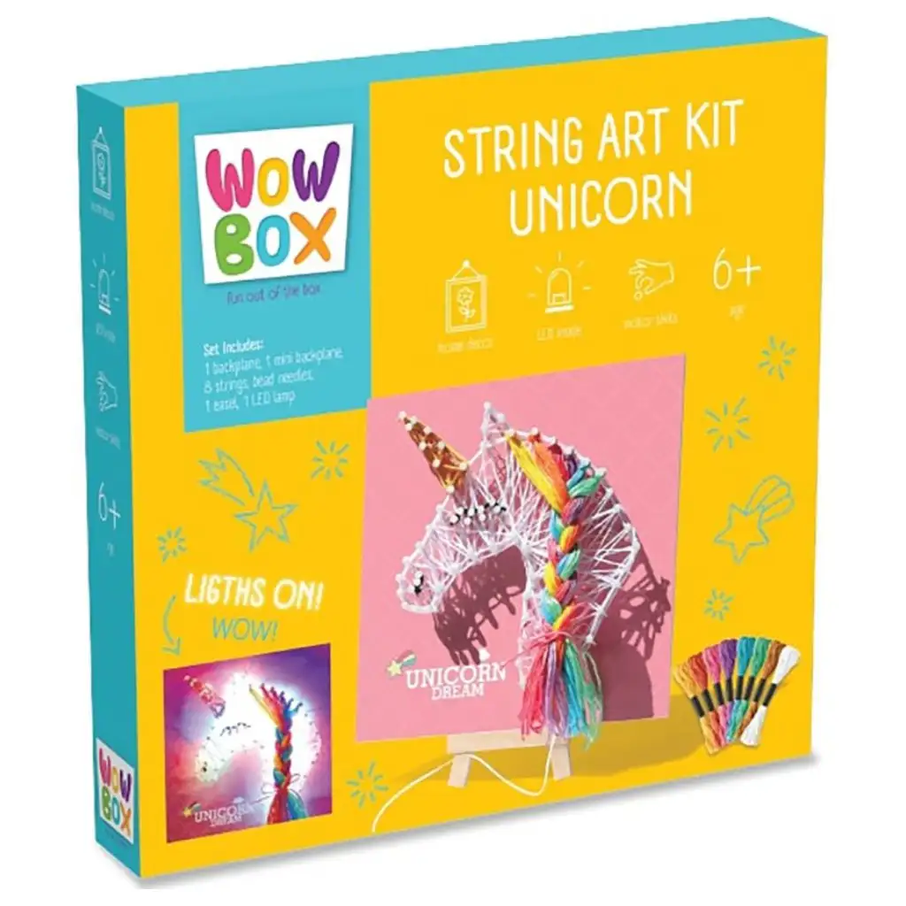 WowBox: Einhorn LED-Licht Fadenbild Bastelset