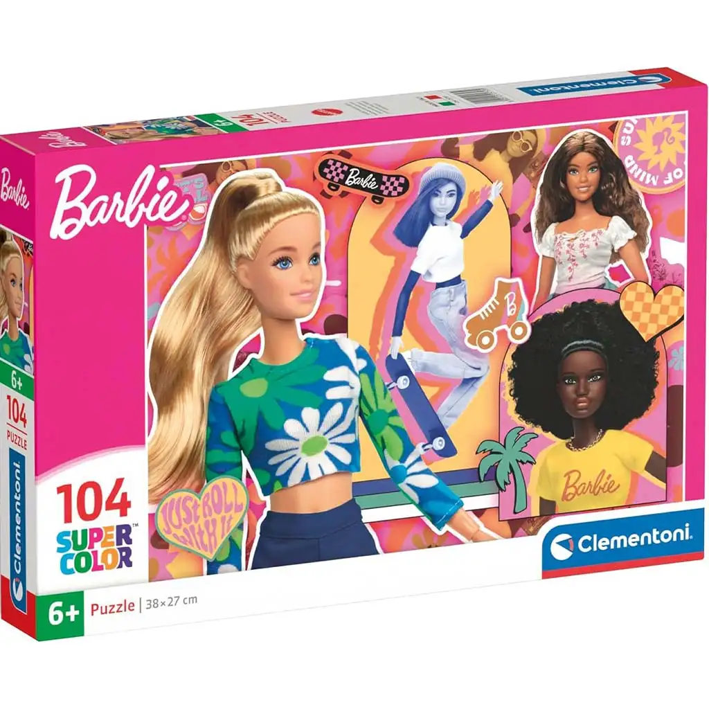 Wunderschöne Barbie-Puppen 104-teiliges Supercolor-Puzzle - Clementoni