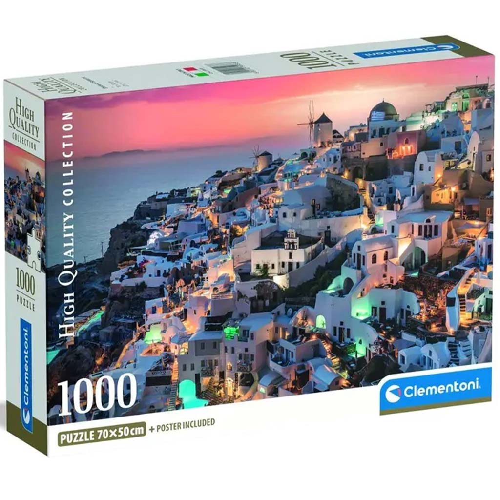 Wunderschönes Santorini HQC 1000-teiliges Puzzle – Clementoni