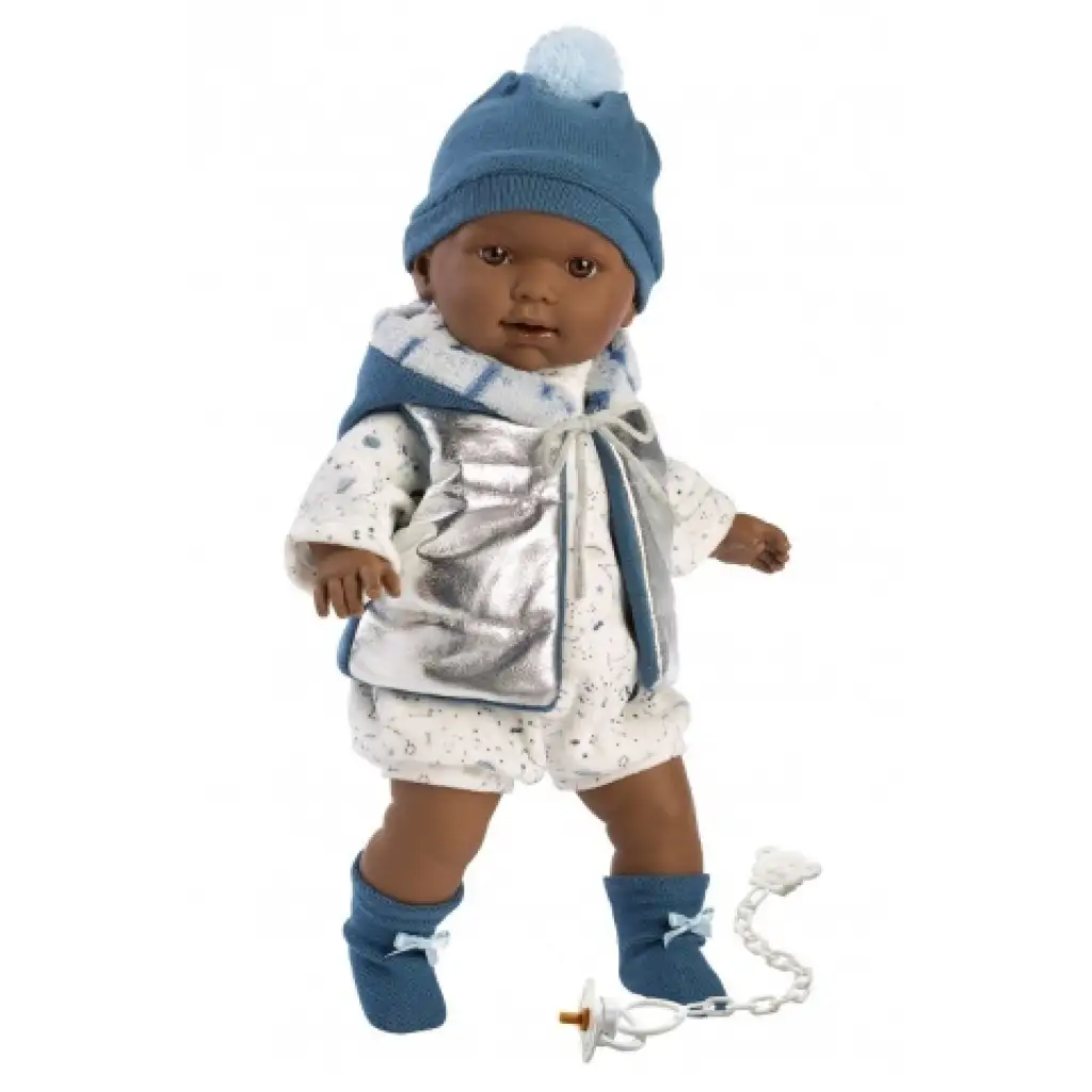 Zareb 42 cm große Puppe mit Geräusch und Schnuller